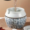 Household High Temperature Resistant Ceramic Lard Jar with Lid Chinese Traditional Japanese-Style Ceramic Seasoning Bottle with Spoon Spice Jars Salt. 