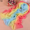 Fashion Women Summer Gradient Color Soft Long Chiffon Beach Wrap Scarf Shawl. 