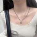Fashionable Y2K Necklaces Double-layer Collarbone Chain Personalized Fashion Jewelry Y2K Fashion Necklace Sophisticated Necklaces. 