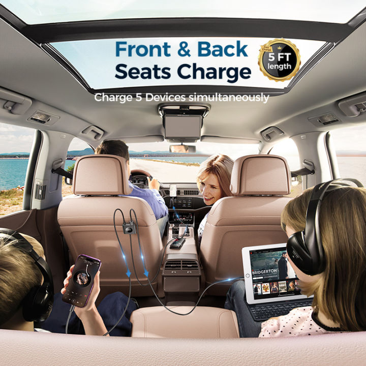 Joyroom%2078W%205-in-1%20Car%20Charger%20Fast%20USB%20C%20Car%20Charger%20PD%203.0%20QC%204.0%203.0%20PPS%2025W%20Type%20C%20Multi%20Car%20Charger%20Adapter%20with%201.5m%20Cable%20-%20Image%202