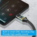 Type-C to 3.5mm Aux Adapter (1PCS) – USB-C to Audio Jack Converter for Headphones, Earphones, and Car AUX Inputs. 