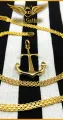 Gold Plated Bismark Chain with Plain Ancor Pendant. 