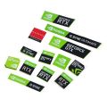 2pcs NVIDIA GEFORCE GTX RTX G-Sync Radeon Vinyl Sticker Label Tag For Graphic Card, Laptop, Desktop Computers. 