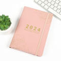 A5 Notebook diary Decorative Portable 2024 Journal planner Schedule organizer 365 days Portable notepad for Office supplies School supplies Personal organization Creative writing Gift for stationery lovers. 