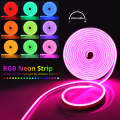 12V 5M RGB LED Neon Light Remote Control Flexible Strip Waterproof. 