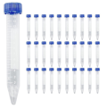 Cluellp-Scientific Conical Centrifuge Tubes 15ML, [100 Pack] Plastic Test Tube with Screw Caps, Sterile Test Tubes with Lids. 
