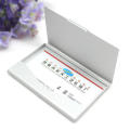 Compact Business card case High-quality Lightweight Aluminum metal box Sleek Stylish wallet for Office Networking events Business meetings Professionals Personal use. 