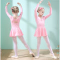 Children's Dancing Clothes Spring and Summer Ballet Dance Dress Girls' Long-Sleeved Examination Exercise Clothing Dancing Dress Short-Sleeved Dance Clothing. 