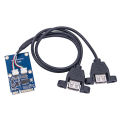MINI PCI-E To Dual-Port USB2.0 Adapter Card PCI-E M.2 Expansion Card For Laptop Motherboard MINI PCIE Interface. 