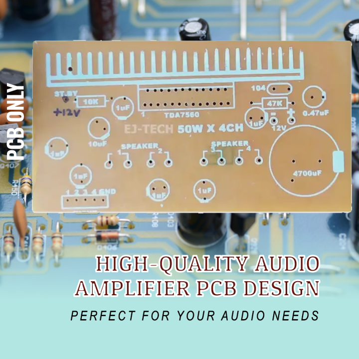 TDA7388 Amplifier PCB  4CH IC  4 x 50W PCB Only