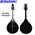 SUZUKI Spruce Wood 8-string A Style Acoustic Mandolin - Black. 
