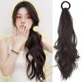 Heat Resistant Ponytail Hairpiece - 50cm Length, Brown/Black Colors. 