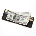 RFID Men's Leather Slim Bifold Money Clip Wallet Front Pocket Credit Card Holder JINBING. 