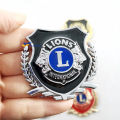 【Miga Plaza】1 x Metal LIONS CLUBS International Logo Car Auto Decorative Side Rear Emblem Badge Sticker Decal. 