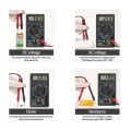 DT830D Mini LCD Digital Multimeter Voltmeter Voltage Ampere Ohm Tester DC AC Ammeter Power Meter Test With Probe Buzzer and Free Battery. 