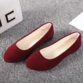 【ALLGOOD】Women Girls Solid Big Size Slip On Flat Shallow Comfort Casual Single Shoes Running shoes. 