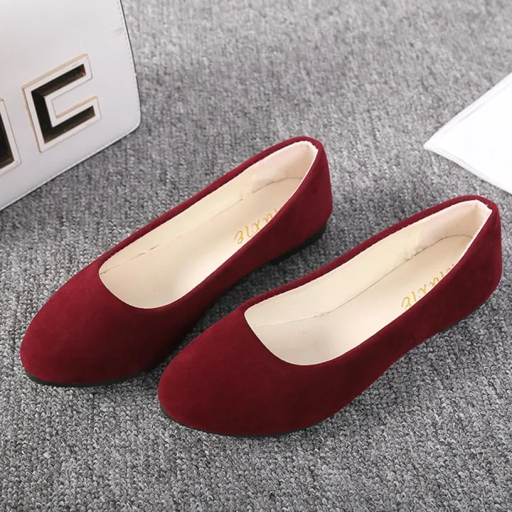 %E3%80%90ALLGOOD%E3%80%91Women%20Girls%20Solid%20Big%20Size%20Slip%20On%20Flat%20Shallow%20Comfort%20Casual%20Single%20Shoes%20Running%20shoes%20-%20Image%204