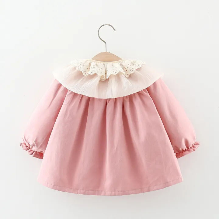 Spring%20And%20Autumn%20New%20Girls'%20Baby%20Long%20Sleeve%20Windbreaker%20Coat%20Lace%20Lapel%20Infant%20Coat%20Windproof%20Girl%20Children'S%20Clothing%20Suitable%20For%200-3%20Years%20Old%20-%20Image%203