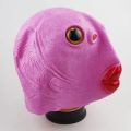 Halloween Mask Ball Cosplay Latex Green Fish Head Mask Animal Head Set Funny mask cosplay Full Face latex animal prop. 