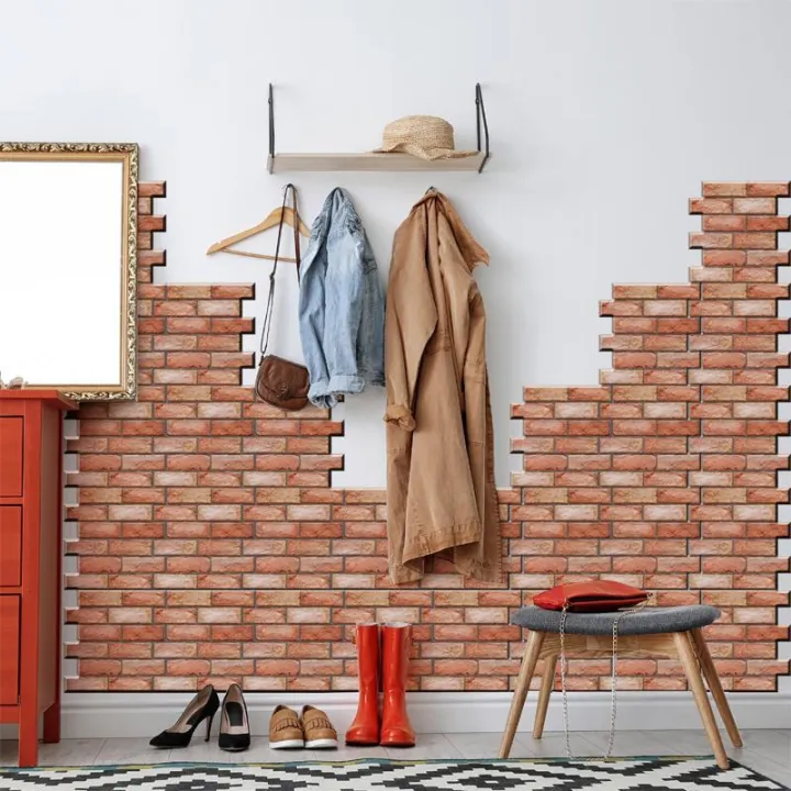 Creative%203D%20Stereo%20Wall%20Stickers%20Self-adhesive%20Wallpaper%20Brick%20Pattern%20Peel%20and%20Stick%20Moisture-proof%20Waterproof%20Wallpaper%20-%20Image%203