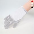 【HOT】 Classic Adult White Gold Champagne Wedding Gloves Sunscreen Gloves Stretch Satin Finger Gloves Women. 