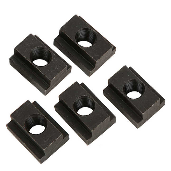 5pcs Black Oxide Finish T Slot Nuts M12 Threads Fit Into T-slots In Machine Tool