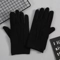 【HOT】 1Pair White Gloves Formal Elasticated Wrists Polyester Reception Parade Men Inspection Winter Gloves For Adult. 