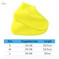 Waterproof Silicone Shoe Covers for Rain Travel Rubber Rain Shoe Covers Yellow M. 