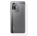 Carbon Fibre Transparent Back Sticker For Xiaomi Redmi Note 10 4G. 