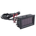 Dual Red LED Digital Display Thermometer Waterproof Temperature Sensor 0.56 Inch. 