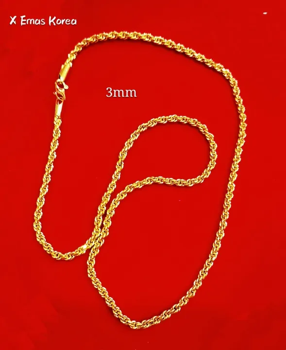 RANTAI%20Leher%20Pintal%20Emas%20Korea%20Emas%20BANGKOK%20Necklace%20pintal%203mm/50cm-70cm%20+Loket%20GOLD%20PLATED%20-%20Image%207