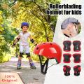 SuperRide Skating Helmet Kit Kids Skating Protective Gear Set Helmet Knee Elbow Pads Wrist Guards for Roller Skate Skateboard Bike Adjustable Durable Ideal for Cycling Scooter 7pcs/set Kids Bike Helmet. 