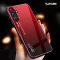 Vantime for Samsung Galaxy M54 F54 5G Case Gradient Phone Back Hard Glass Cover. 