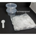Mini Dessert Cup Yoghurt Cup Size with Lid + Spoons Set of 100 Cups CLEAR. 