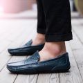 【ZIME】Men's Leather Casual Shoes Outdoor Fashion Men Loafers Spring Autumn Cow Leather Loafers Soft Comfortable Male Business shoes. 