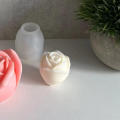 Handmade Rose Candle Mold Romantic Scented Silicone Rose Plaster Mold DIY Plaster Scented Candle Mold for Valentine's Day Home Decor Gift Making Craft Lovers Aromatherapy. 