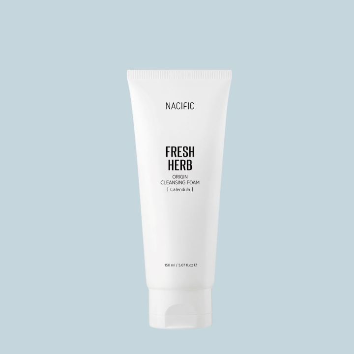 [NACIFIC OFFICIAL] Fresh Herb Origin Cleansing Foam Calendula 150ml | Moisturize | Cleansing Your Skin | Unclogs Pores | Clear away impurities | Nourishes the Skin | For Morning and Evening | Remove any Kind of filth, Pollution, Heavy makeup | Vegetable E