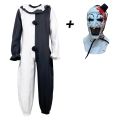 Art The Clown Cosplay Movie Terrifier 2 Art The Clown Cosplay Costume Jumpsuit Mask Halloween Costumes Mask for Men Women. 