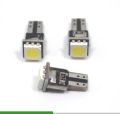 T5 5050 1 SMD LED 12V 1.5W Yellow Wedge Super Bright Chip Car LED Light Bulb Hood Dashboard Parking Signal LED A-1-61-30 L. 
