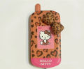 Zebf -- Luxury leopard print cute Hello Kitty make up mirror flip protect Case for iPhone 13 14 15 16pro Max retro mobile phone KT cover. 
