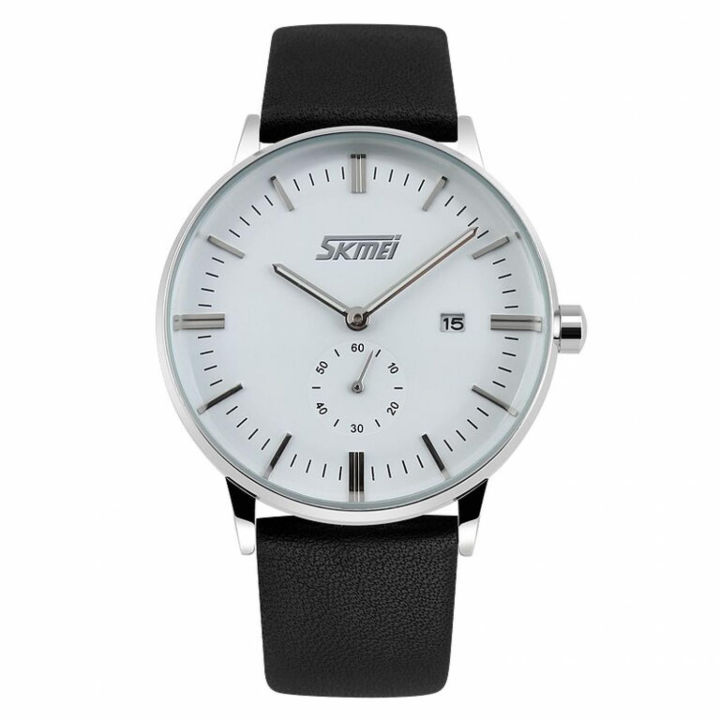 Skmei Watch 9083 Men's Blue Dial Casual Quartz Watch White