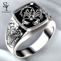 Sunny Men Scorpion Engraved Alloy Wide Finger Ring Birthday Club Party Jewelry Gift. 