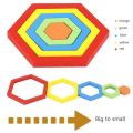 Shape Cognition Board Children's Jigsaw Puzzle Wooden Educational Baby Learning Match Toys. 