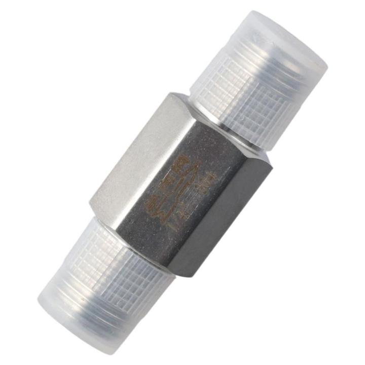 Non Return 304 Stainless Steel One-way Valve Silver 1/4 Inch NPT Check Valve Male to Male Thread Non-Return Valve Oil Water Gas