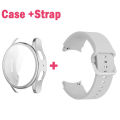 Case + Silicone Strap for Samsung Galaxy Watch 7 44mm Cover Coverage Silicone TPU Bumper Screen Protection Full Accessories. 