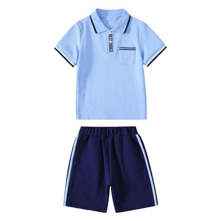 Kindergarten Suit Summer Clothing Primary School Students Uniforms in Summer College Style Business Attire Children Short Sleeve Pants Boutique Suit Fashion