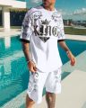 2022 New Summer Men's Set Casual Wear Men's T-shirt + Shorts Sports Suit Spades A Personality Fashion Trend Creative 3D. 
