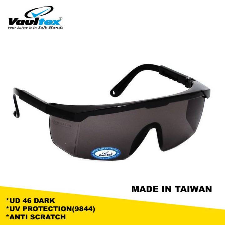 ANTI SCRATCH UV PROTECTED VAULTEX SAFETY SPECTACLES UD46 DARK MADE IN TAIWAN