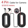 4 Pin 6/10/15 Meters Extend Cable for Mirror Dash Cam Rear View Camera Rear Car Recorder car accessories. 