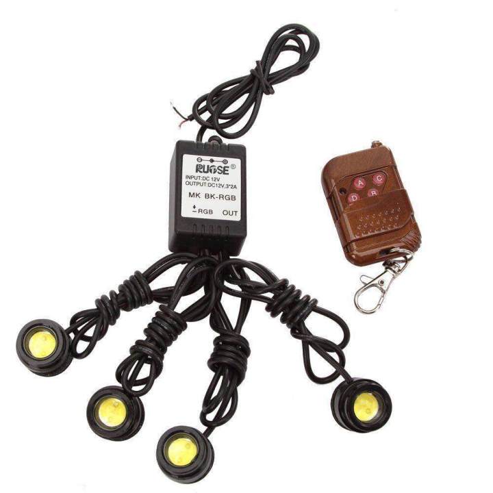 4 In 1 Eagle Eye LED Strobe Light Kit For DRL Backup Tail Light With Remote Control